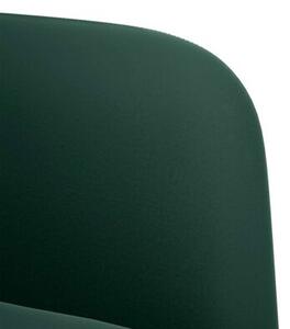 Sofa dwuosobowa ciemnozielona 109 cm aksamit