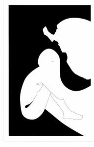 Plakat czarno-biała oryginalność kobiety