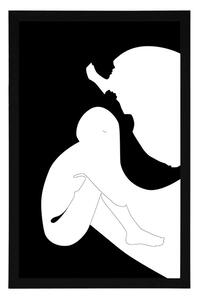 Plakat czarno-biała oryginalność kobiety