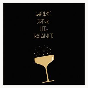 Serwetka z papieru „drink-life-balance", 40 szt