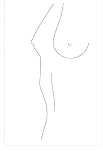 Plakat minimalistyczna sylwetka kobiecego ciała