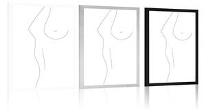 Plakat minimalistyczna sylwetka kobiecego ciała
