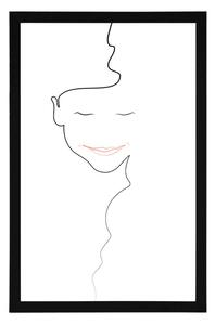 Plakat minimalistyczna twarz kobiety