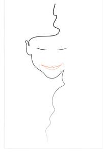Plakat minimalistyczna twarz kobiety