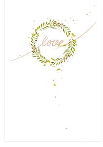 Plakat z minimalistycznym napisem Love