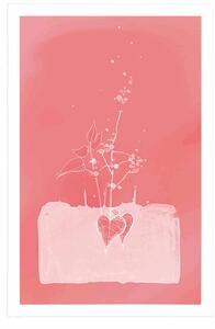 Plakat różowy urok kwiatu