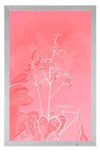 Plakat oszałamiająca roślina Epimedium alpinum