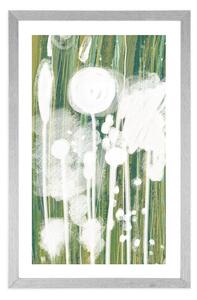 Plakat passepartout biała abstrakcja drzew