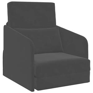Sofa bed czarny 65 x 80 x 83 cm aksamit