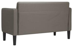 Sofa dwuosobowa jasnoszara 109 cm tkanina sztruksowa