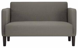 Sofa dwuosobowa jasnoszara 109 cm tkanina sztruksowa
