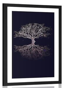 Plakat passepartout tajemnicze drzewo życia