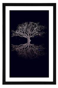 Plakat passepartout tajemnicze drzewo życia
