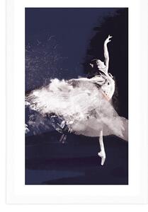 Plakat passepartout namiętny taniec baleriny