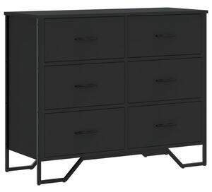 Komoda, czarna, 91x35,5x74,5 cm, materiaÅ drewnopochodny