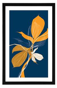 Plakat passepartout harmonia liści