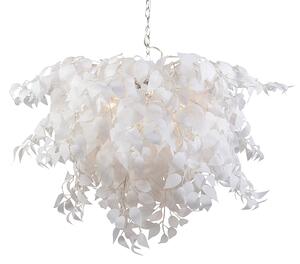 Romantyczna lampa wisząca biała z liśćmi - Feder Oswietlenie wewnetrzne
