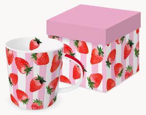 Kubek z porcelany kostnej Strawberry & Stripes