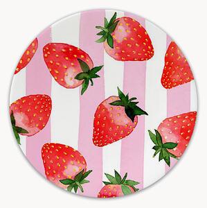 Talerz deserowy Strawberry & Stripes