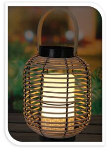 Lampion rattanowy z uchwytem, LED