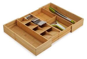 Regulowany bambusowy organizer na sztućce do szuflady w naturalnym kolorze 32 x 40 cm DrawerStore Bamboo – Joseph Joseph