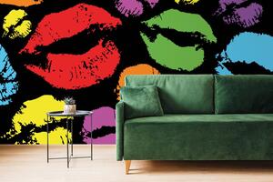 Samoprzylepna tapeta pop art buziaki