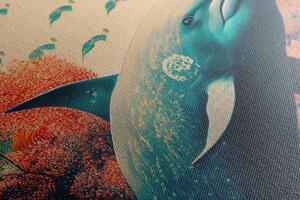 Obraz surrealistyczne delfiny