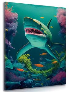 Obraz surrealistyczny rekin