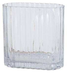 Wazon szklany TULIPA, podłużny, przeźroczyste szkło, 2 sztuki