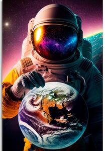 Obraz kosmonautów w nieznanej atmosferze