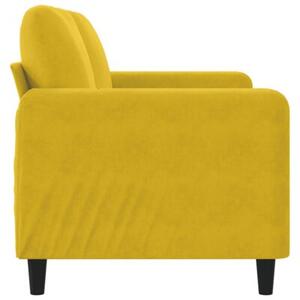 Sofa 2-osobowa, Å¼Ã³Åta, 140 cm, tapicerowana aksamitem