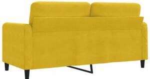 Sofa 2-osobowa, Å¼Ã³Åta, 140 cm, tapicerowana aksamitem