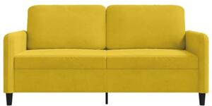 Sofa 2-osobowa, Å¼Ã³Åta, 140 cm, tapicerowana aksamitem