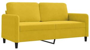 Sofa 2-osobowa, Å¼Ã³Åta, 140 cm, tapicerowana aksamitem