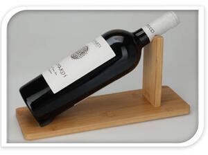 Stojak na wino drewniany, na jedną butelkę, 30 x 10,5 x 14 cm