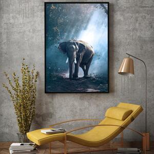 Plakat - Słoń w dżungli (A4)
