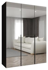 Szafa uchylna otwierana Alicante 3 150 wys. 202 cm czarny + u. czarny