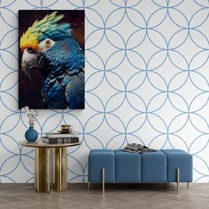 Obraz niebiesko-złota papuga