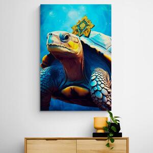 Obraz niebiesko-złoty żółw