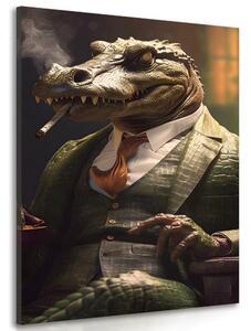 Obrazy zwierzęcy gangster krokodyl