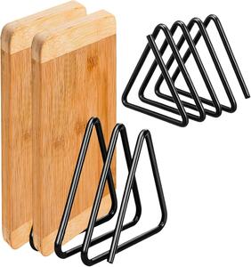 Uchwyt na deski do krojenia 4 przegródki, do kuchni, metal, 1 sztuka