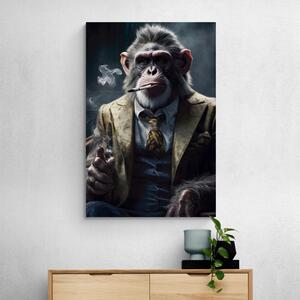 Obraz zwierzęcy gangster szympans
