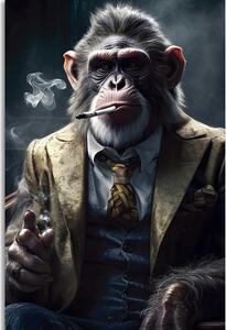 Obraz zwierzęcy gangster szympans