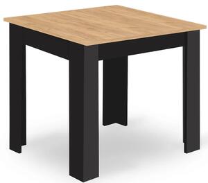 Stół kwadratowy 80x80 dąb artisan czarny + K3-N61