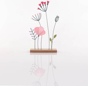 Metalowa ozdoba polne kwiaty FLORINA, wys. 28 cm