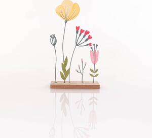 Metalowa ozdoba polne kwiaty FLORINA, wys. 28 cm