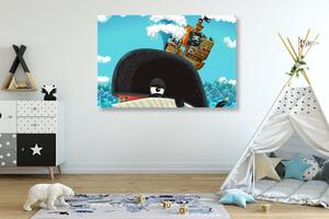 Obraz statek piracki na wielorybie