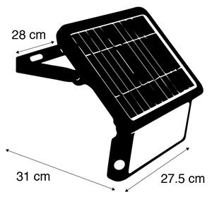Zewnetrzna Grzejnik czarny z diodą LED z czujnikiem ruchu IP65 solarny - Teho Oswietlenie zewnetrzne