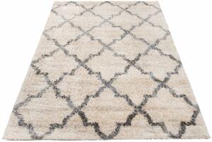 Prostokątny kremowy dywan shaggy - Undo 4X