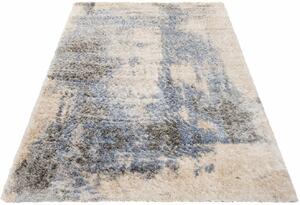 Prostokątny kremowy dywan w nowoczesnym wzorze - Undo 7X